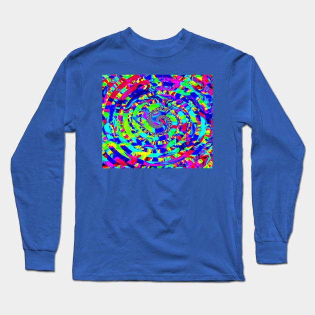 Swirling Rainbow Long Sleeve T-Shirt by NovaOven